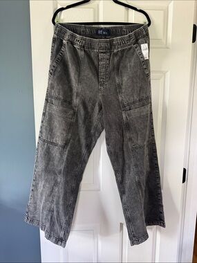 NWT GAP womens Washed Black Cargo Pants